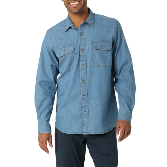 Wrangler® Men's Long Sleeve Epic Soft Woven Shirt, Sizes S-5XL