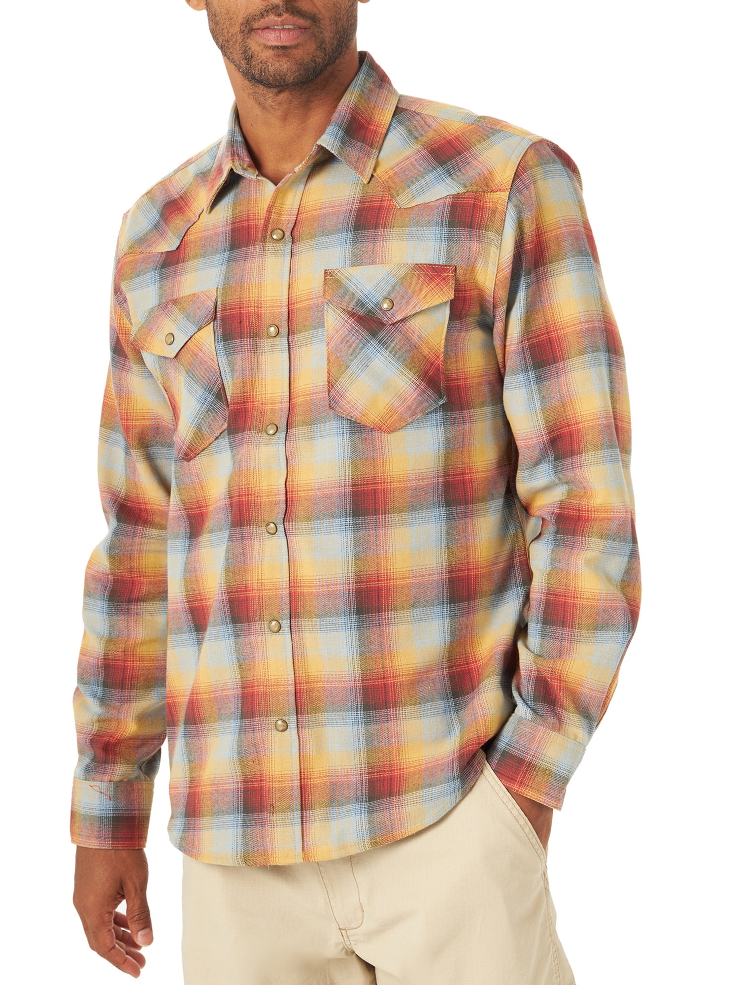 Wrangler Men's Long Sleeve Flannel Shirt
