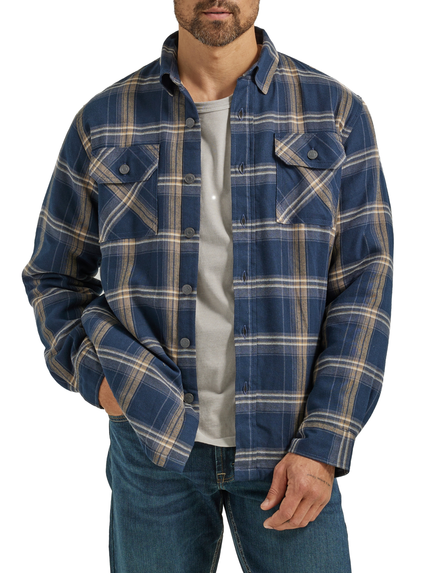 Wrangler Men's Long Sleeve Heavyweight Shirt - image 1 of 8