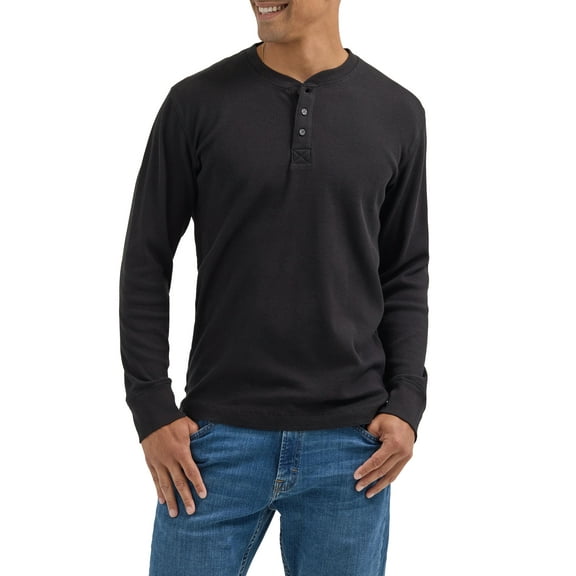 Wrangler® Men's Long Sleeve Henley Shirt, Sizes S-3XL