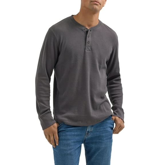 Wrangler® Men's Long Sleeve Henley Shirt, Sizes S-3XL