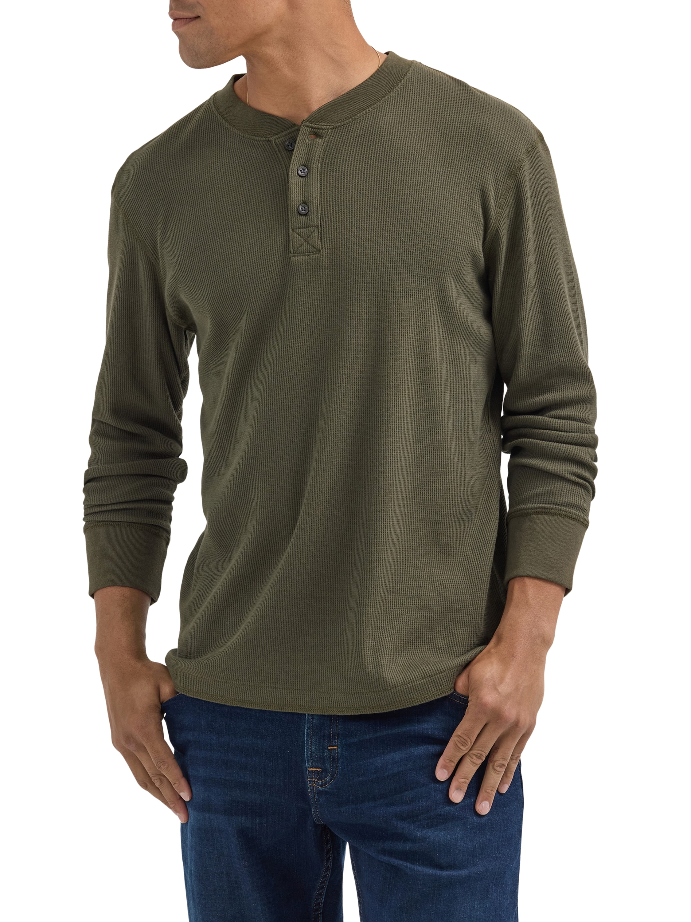 Wrangler® Men's Long Sleeve Henley Shirt, Sizes S-3XL - Walmart.com