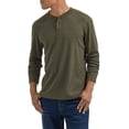 thumbnail image 1 of Wrangler® Men's Long Sleeve Henley Shirt, Sizes S-3XL, 1 of 3