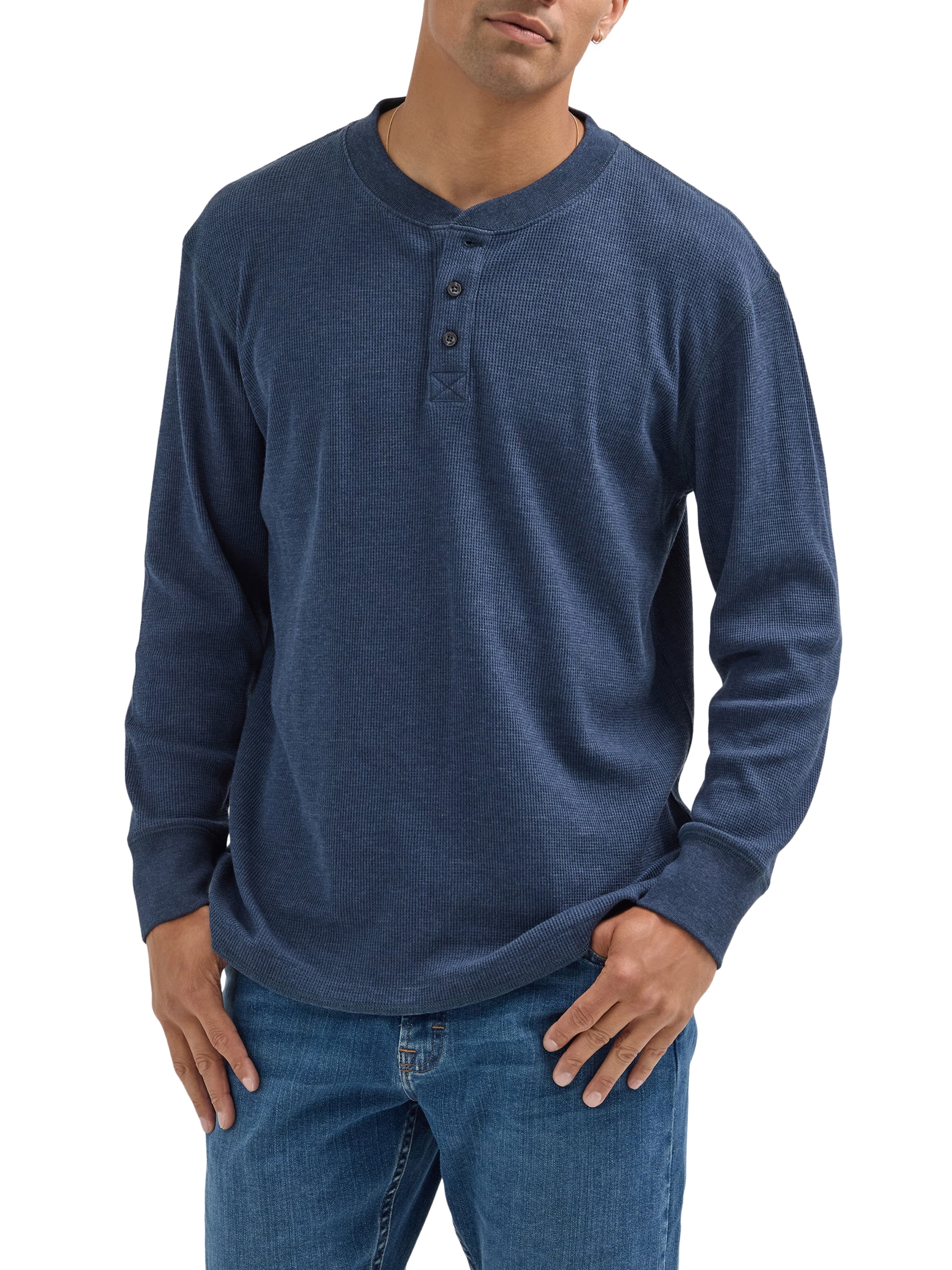 Wrangler® Men's Long Sleeve Henley Shirt, Sizes S-3XL - Walmart.com