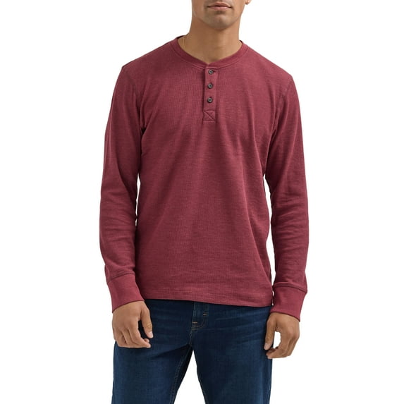 Wrangler® Men's Long Sleeve Henley Shirt, Sizes S-3XL