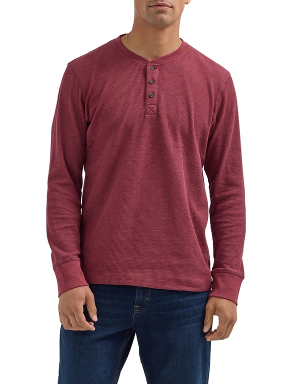 ® Men's Long Sleeve Henley Shirt, Sizes S-3XL