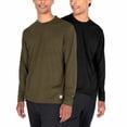 thumbnail image 1 of Wrangler Menâ€™s Long Sleeve Layering Tee, 2-Pack (Black/Green, Large), 1 of 1