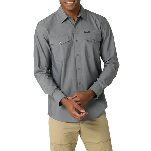 Wrangler Men's Long Sleeve Outdoor Shirt, Sizes S-5XL
