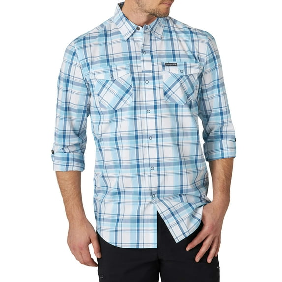 Wrangler Men's Long Sleeve Plaid Outdoor Utility Shirt