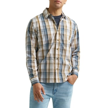 Wrangler® Men's Long Sleeve Plaid Shirt, Sizes S-5XL