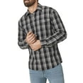 thumbnail image 1 of Wrangler Men's Long Sleeve Premium Slim Fit Stretch Plaid Shirt, 1 of 4