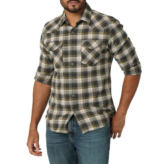 Wrangler® Men's Long Sleeve Slim Fit Woven Shirt