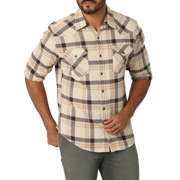 Wrangler® Men's Long Sleeve Slim Fit Woven Shirt