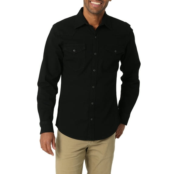 Wrangler® Men's Long Sleeve Slim Fit Woven Shirt