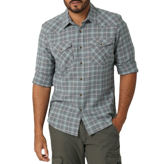 Wrangler® Men's Long Sleeve Slim Fit Woven Shirt