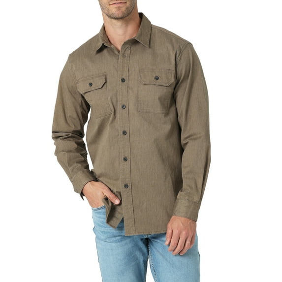Wrangler Men's Long Sleeve Twill Shirt