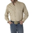 thumbnail image 1 of Wrangler Men's Long Sleeve Western Button Down Lightweight Solid Twill Shirt, 1 of 5