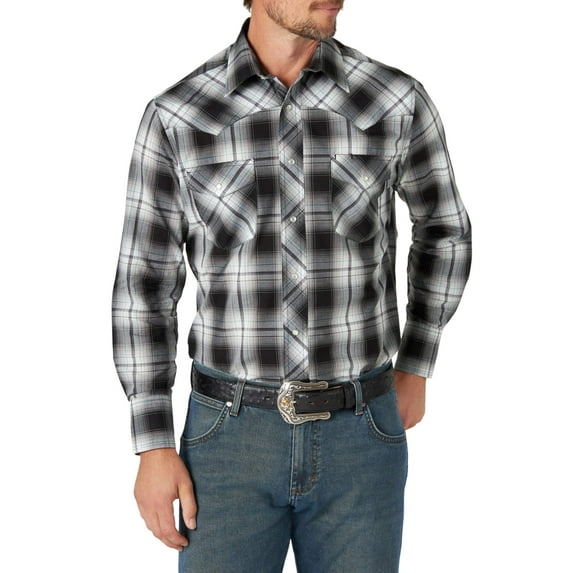 Wrangler Men's Long Sleeve Western Shirt