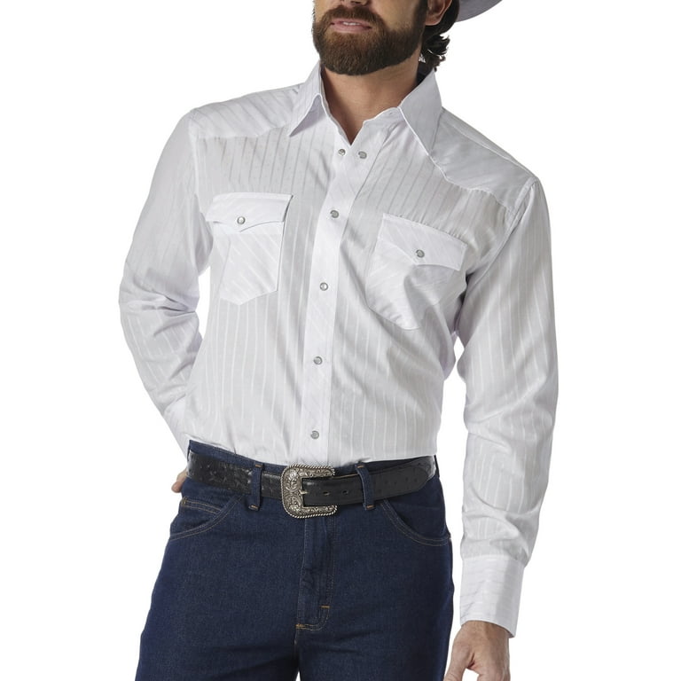 Wrangler Men's Long Sleeve Pearl Snaps Shirt