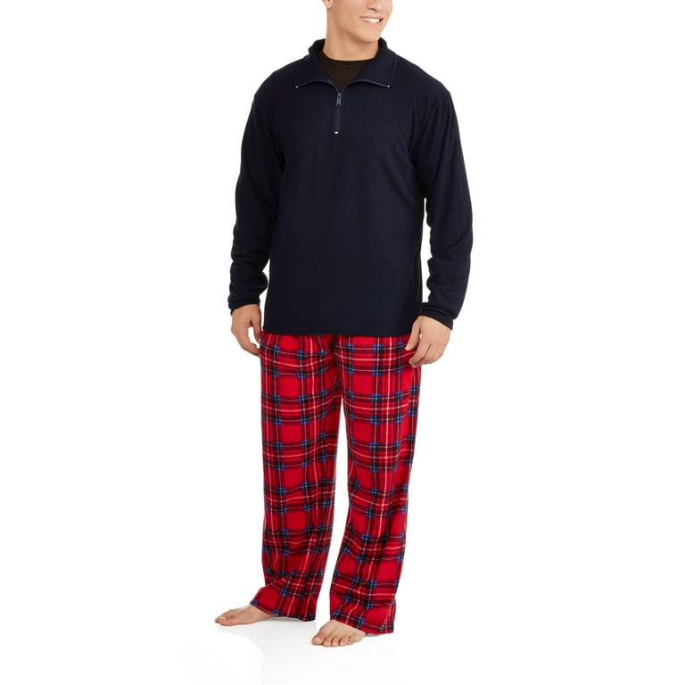 DG Hill Mens Sleep Pants, Fleece Pajama Bottoms with Pockets, 3 Pairs