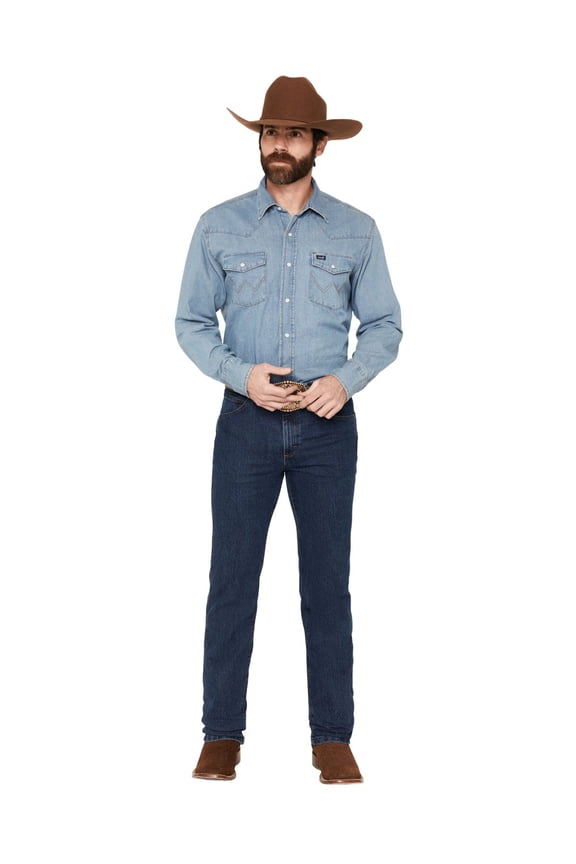 Men's Midnight Rinse Premium Performance Cowboy Cut Slim Jeans - 1036MAVMR 34W x 30L US