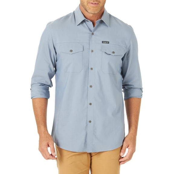 Wrangler Men's Outdoor 2-Pocket Performance Utility Shirt