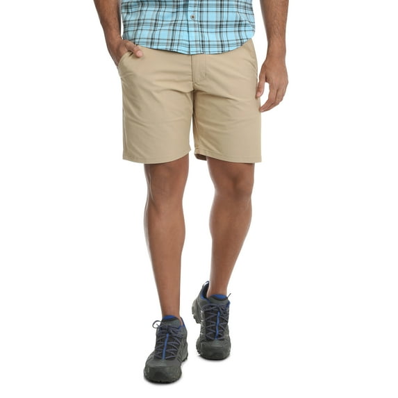Wrangler Men's Outdoor Back Elastic Flat Front Shorts