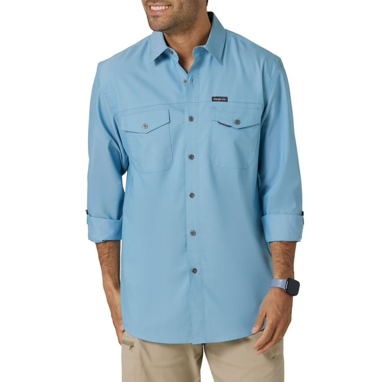 Wrangler Men’s Outdoor Long Sleeve Shirt with UPF 30+ Protection, Sizes  S-5XL