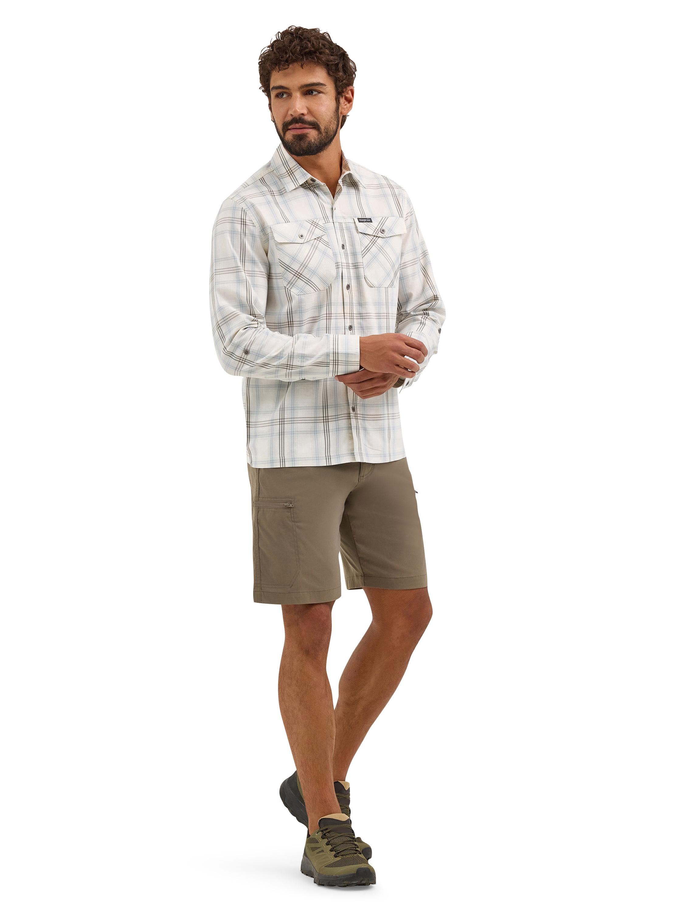 Wrangler® Men's Outdoor Long Sleeve Shirt with UPF 30+ Protection, Sizes S-5XL