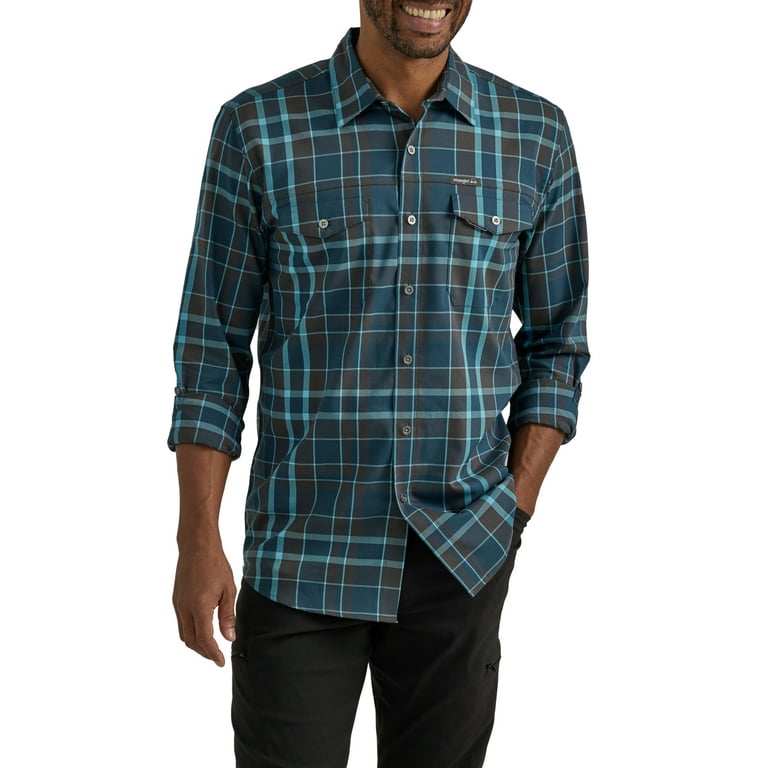 Wrangler® Men's Outdoor Long Sleeve Shirt with UPF 30+ Protection