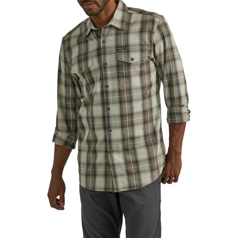 Wrangler® Men's Outdoor Long Sleeve Shirt with UPF 30+ Protection, Sizes S- 5XL 