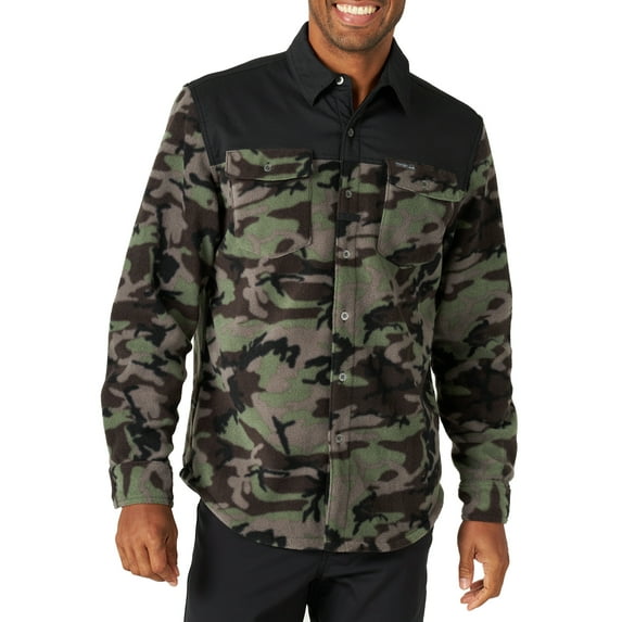 Wrangler Men's Outdoor Overlay Fleece Shirt