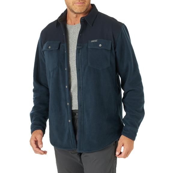 Wrangler Men's Outdoor Overlay Fleece Shirt