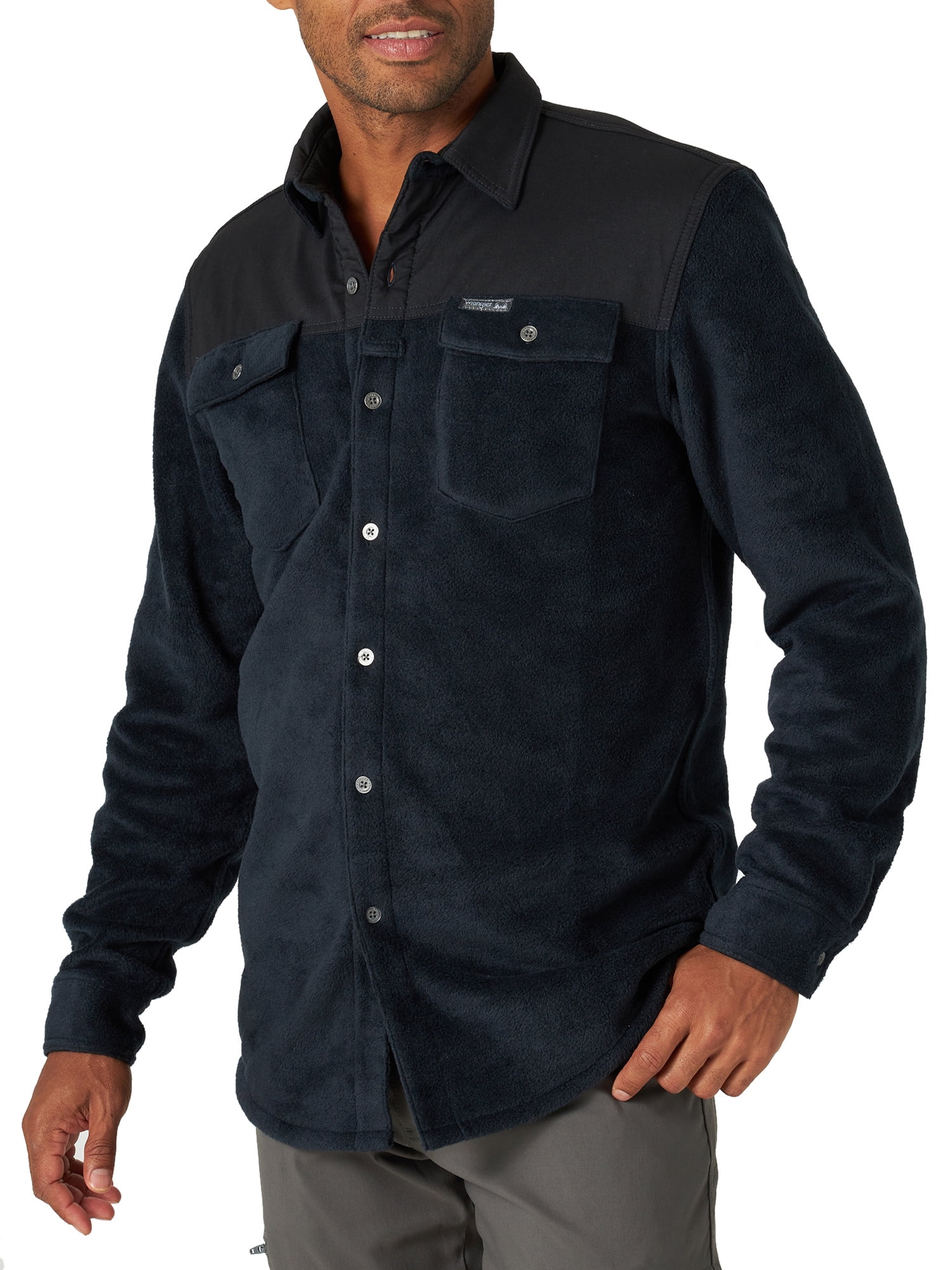Wrangler Men's Outdoor Overlay Fleece Shirt