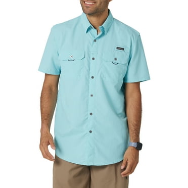 Wrangler® Men's Outdoor Short Sleeve Fishing Shirt with UPF 40 Protection, Sizes S-5XL