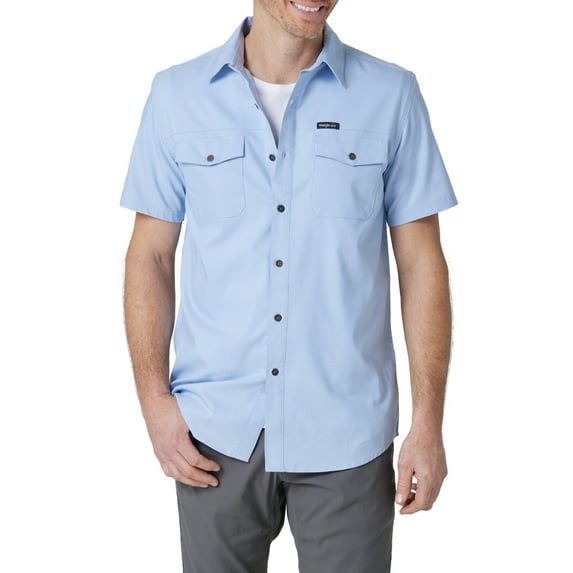 Wrangler Men’s Outdoor Short Sleeve Shirt with UPF 40 Protection, Sizes S-5XL