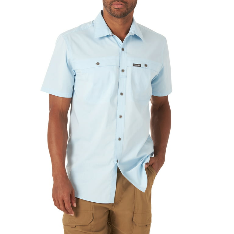 Wrangler Men's Outdoor Short Sleeve Fishing Shirt With UPF, 53% OFF