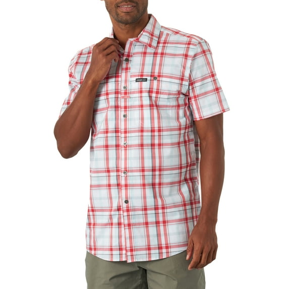 Wrangler Men's Outdoor Short Sleeve Utlity Camp Shirt