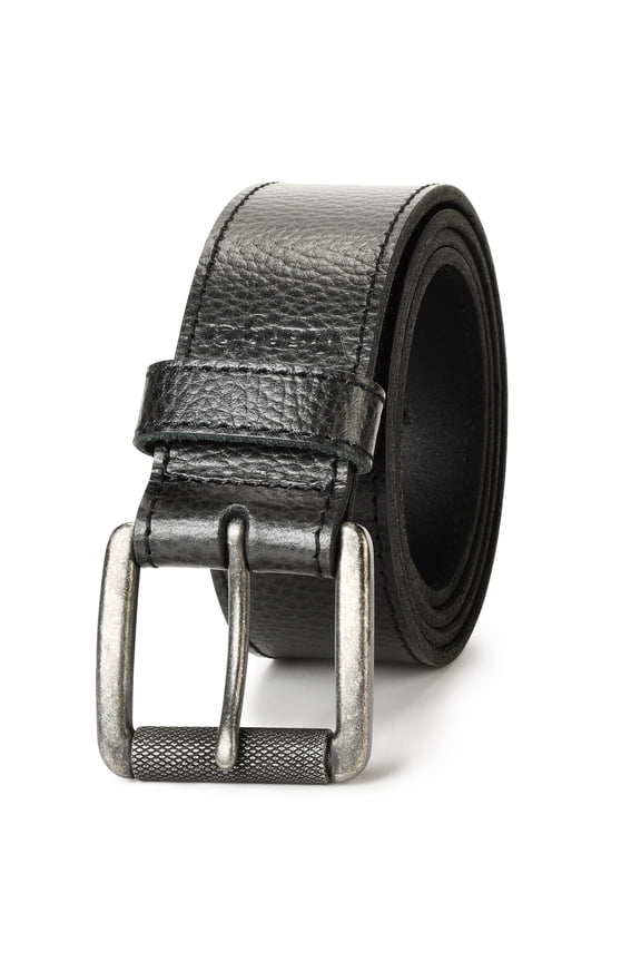 Men's Pebble Leather Belt, 38mm Casual Waist Belt for Jeans, Father's Day Gifts