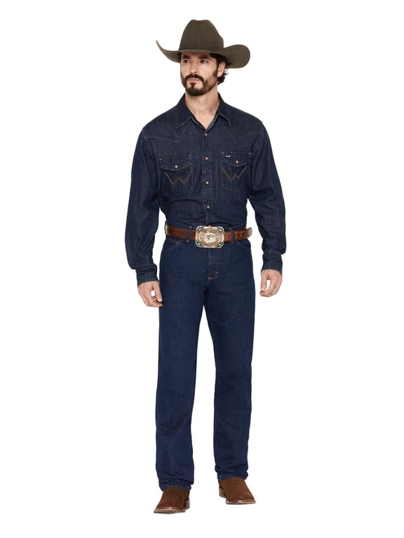 Men's 47Mwz Premium Performance Cowboy Cut Regular Fit Prewashed Jeans Indigo 40W x 32L US