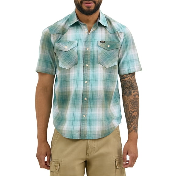Wrangler® Men's Premium Short Sleeve Plaid Shirt, Sizes S-2XL