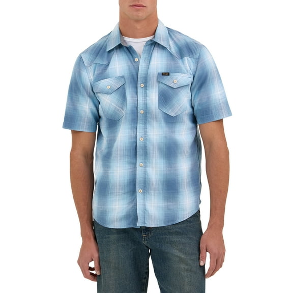 Wrangler® Men's Premium Short Sleeve Plaid Shirt, Sizes S-2XL