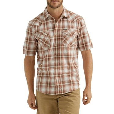 Wrangler® Men's Premium Short Sleeve Plaid Shirt, Sizes S-2XL