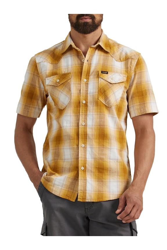 ® Men's Premium Short Sleeve Plaid Shirt, Sizes S-2XL