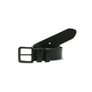 Men's Pull Up Belt, Dark Copper Hardware, Contrast Stitching, Black