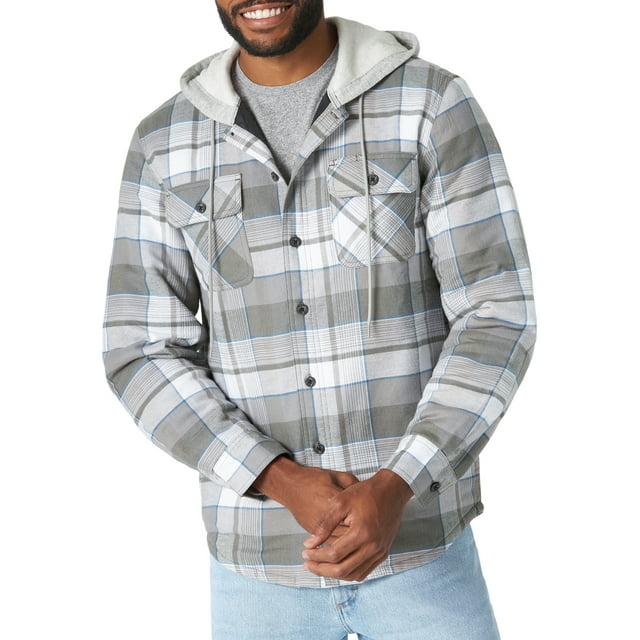 Wrangler Men's Quilted Lined Shirt Jacket - Walmart.com