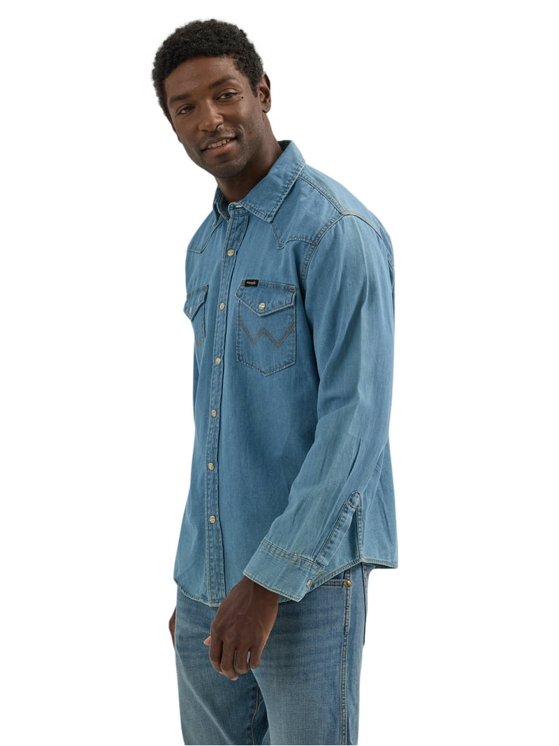 Wrangler Denim Long Sleeve Shirt Wrangler® Men's Regular Fit Long