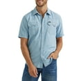thumbnail image 1 of Wrangler® Men's Regular Fit Short Sleeve Chambray Shirt, 1 of 5
