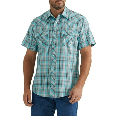 Wrangler Men's Short Sleeve Woven Shirt, Sizes S-5XL - Walmart.com
