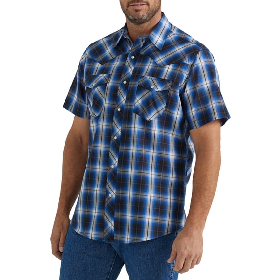 Wrangler® Men's Regular Fit Short Sleeve Western Shirt, Sizes S-5XL